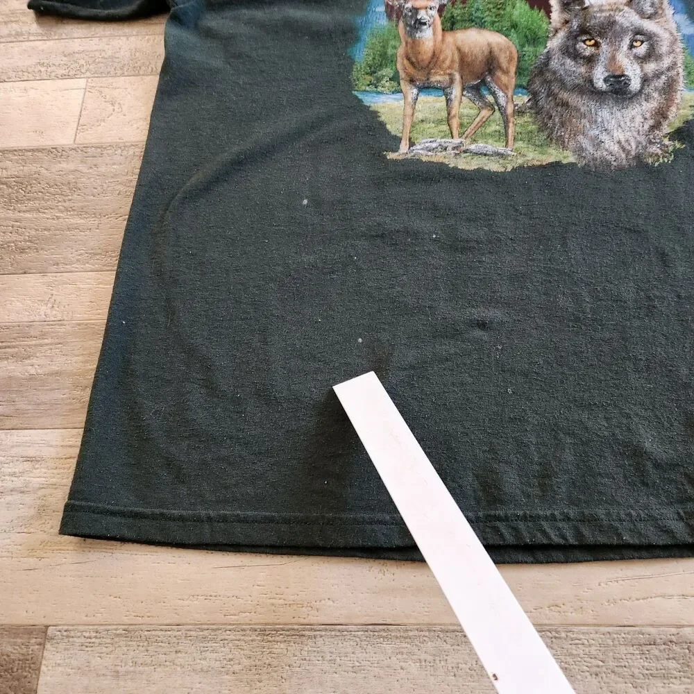 Great Smoky Mountains T-Shirt  Sz XL Whitetail Deer Wolf Black Bear Eagle USA - Picture 5 of 11